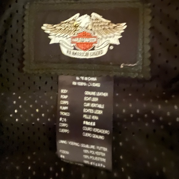 Harley Davidson Leather Ladies Medium Jacket - Picture 6 of 10